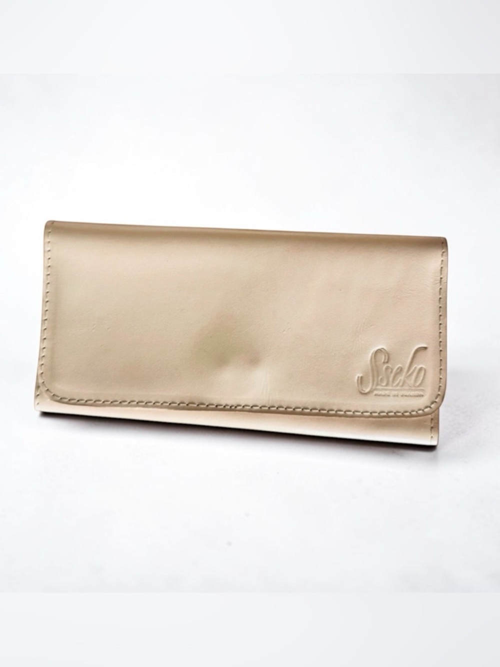 Wallet Creamy Sheep Skin Hand-Crafted Minimalist Folded